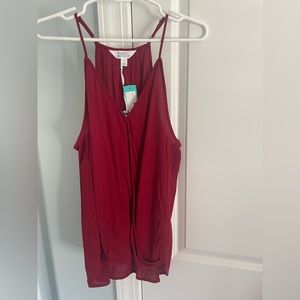 Burgundy Market & Spruce Mac Surplice Top
